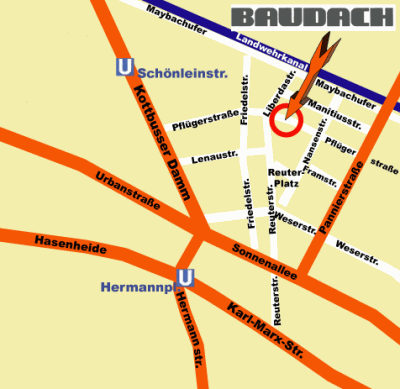 Wegbeschreibung Firma Baudach